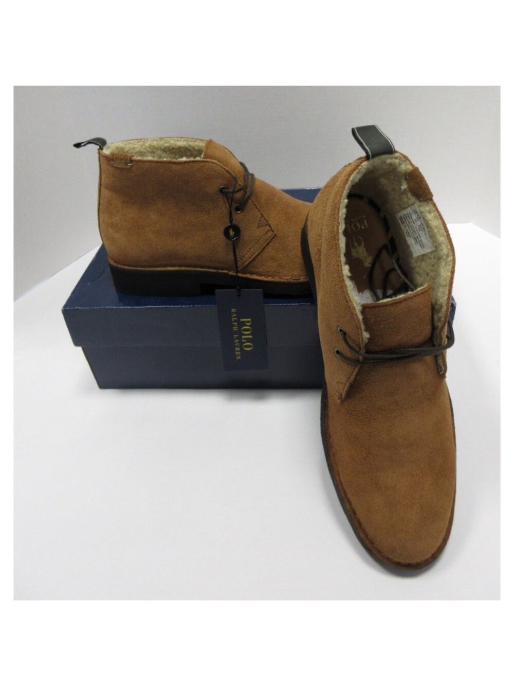 Polo Ralph Lauren Boots 11 D Talan Chukka Suede Polar Fleece Lined NEW